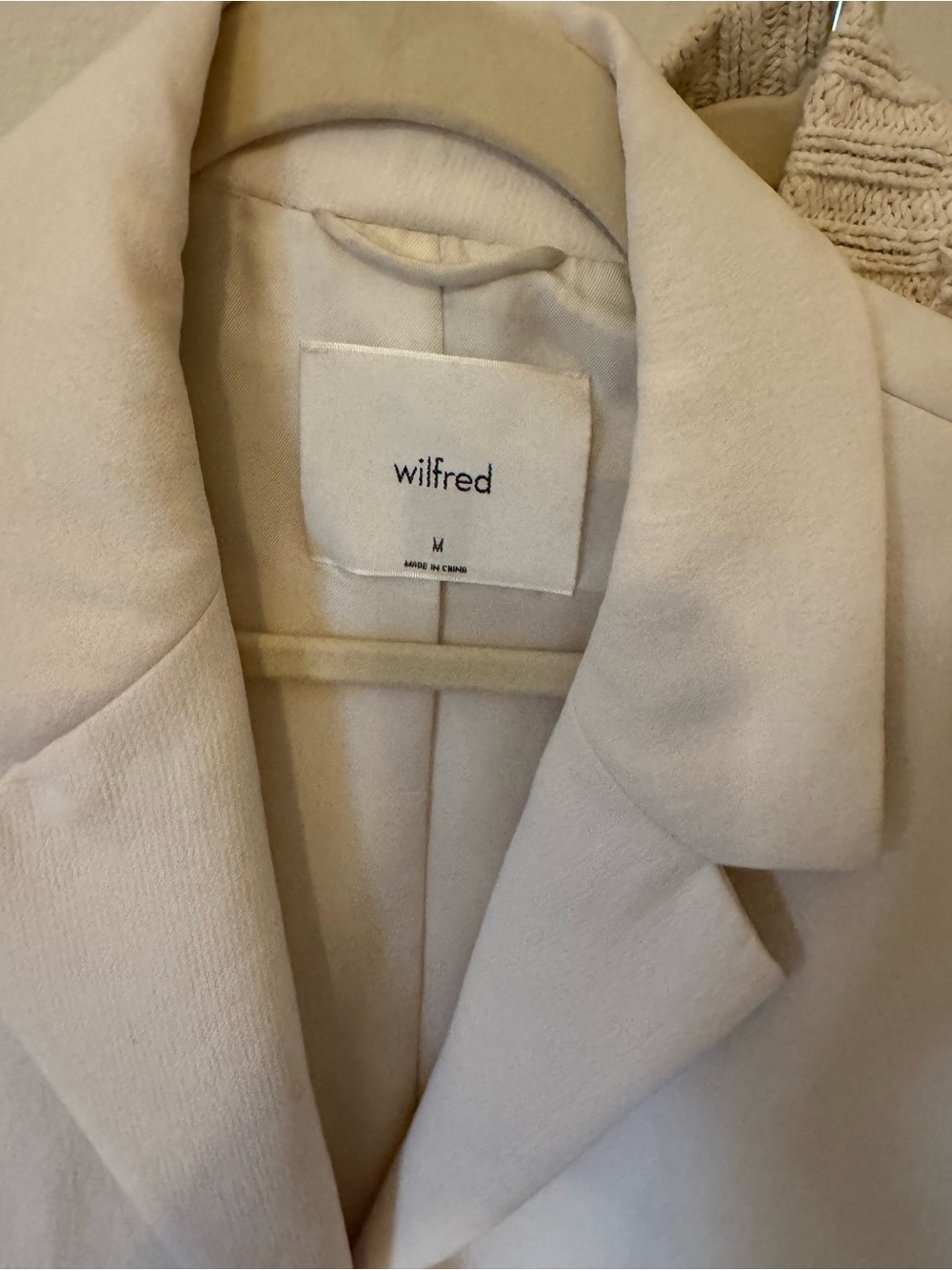 Aritzia Wilfred Cream Single-Breasted Blazer - Picture 3 of 4